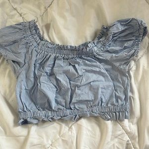 Blue crop top